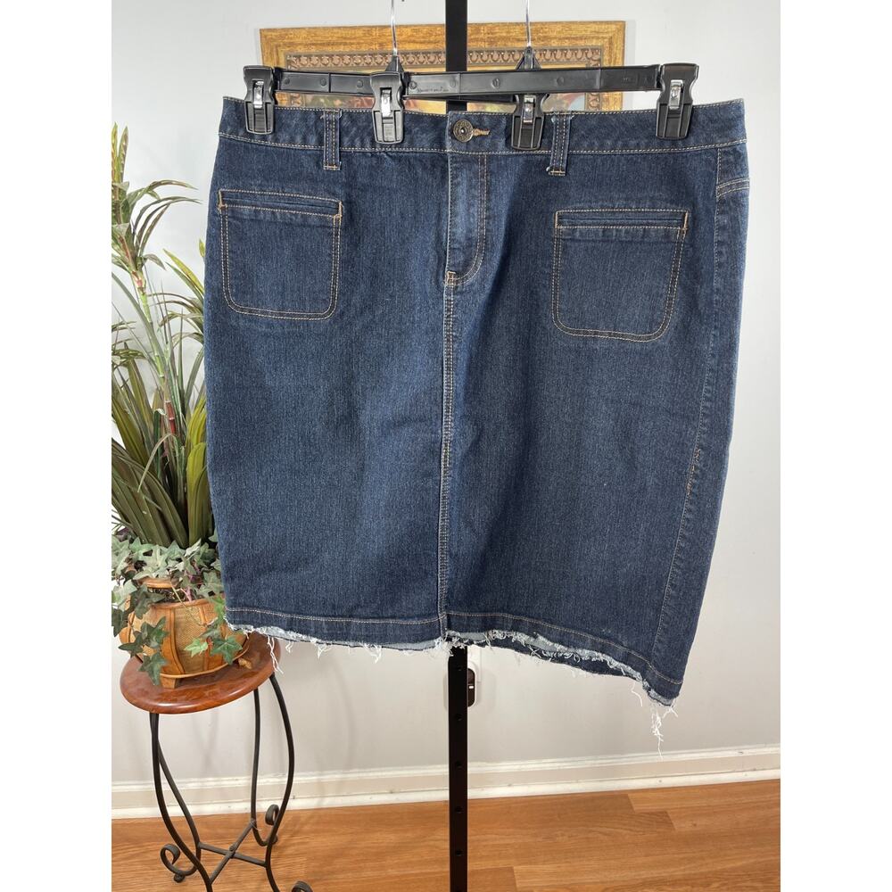 Ashley Stewart Denim Skirt Women's Size 18W Blue Boho Workwear Inspired Y2K